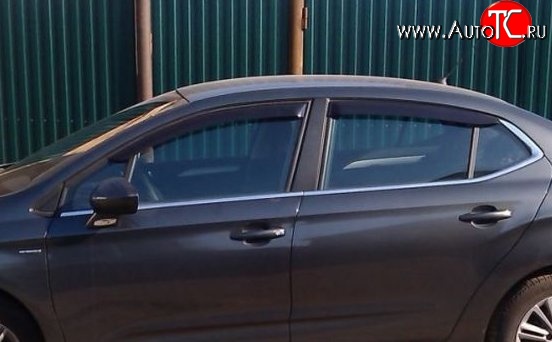 999 р. Комплект дефлекторов окон (ветровиков) 4 шт. (седан) Russtal CITROEN C4 B7 хэтчбэк 5 дв. (2011-2018)  с доставкой в г. Кемерово