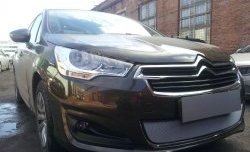 1 539 р. Сетка на бампер (седан) Russtal (хром)  CITROEN C4  B7 (2011-2018) хэтчбэк 5 дв.  с доставкой в г. Кемерово. Увеличить фотографию 5