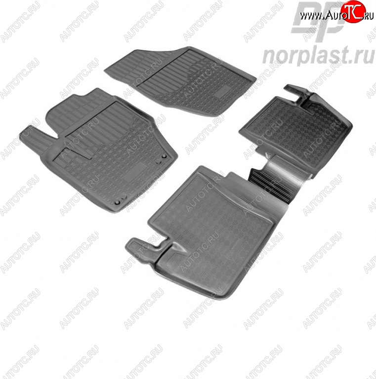 2 499 р. Комплект ковриков в салон Norplast Unidec  CITROEN C4  B7 (2013-2022), Peugeot 408 (2015-2022) (Цвет: черный)  с доставкой в г. Кемерово