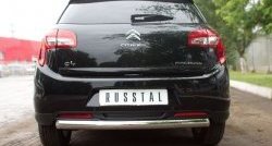 15 349 р. Одинарная защита заднего бампера из трубы диаметром 76 мм SLITKOFF CITROEN C4 aircross (2012-2017)  с доставкой в г. Кемерово. Увеличить фотографию 2