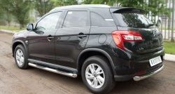 15 349 р. Одинарная защита заднего бампера из трубы диаметром 76 мм SLITKOFF CITROEN C4 aircross (2012-2017)  с доставкой в г. Кемерово. Увеличить фотографию 3