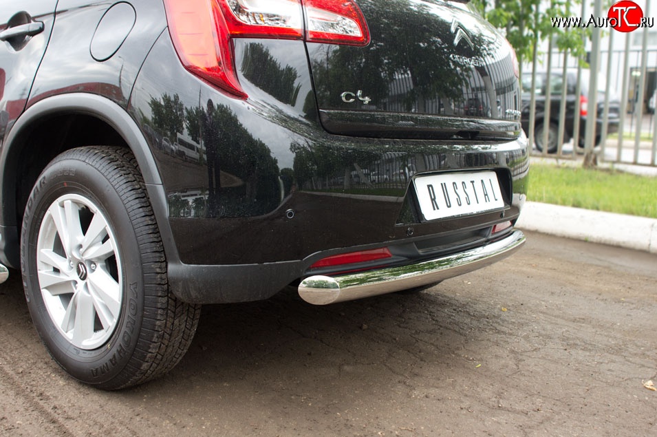 15 349 р. Одинарная защита заднего бампера из трубы диаметром 76 мм SLITKOFF CITROEN C4 aircross (2012-2017)  с доставкой в г. Кемерово