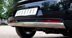 12 999 р. Защита заднего бампера (Ø75x42 мм, нержавейка) Russtal CITROEN C4 aircross (2012-2017)  с доставкой в г. Кемерово. Увеличить фотографию 4