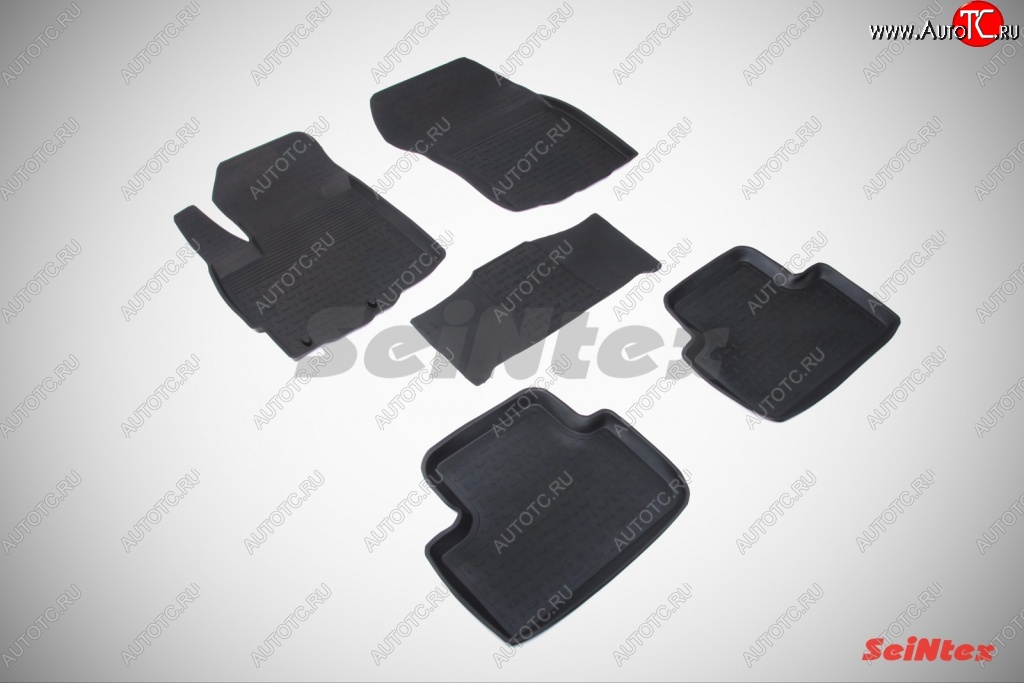 3 149 р. Износостойкие резиновые коврики в салон с высоким бортом Seintex  CITROEN C4 aircross (2012-2017), Mitsubishi ASX (2010-2016), Peugeot 4008 (2012-2017)  с доставкой в г. Кемерово