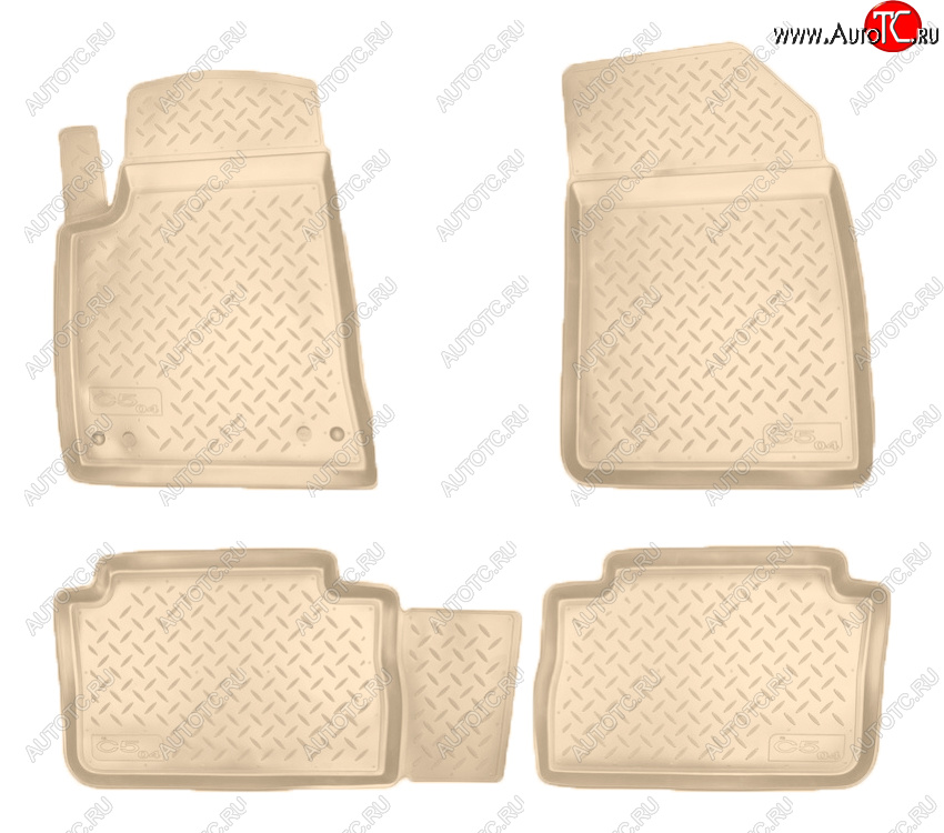 2 759 р. Коврики салона Norplast Unidec  CITROEN C5 ( X40,DC,  X40,DE,  X40,RC,  X40,RE) (2000-2008) лифтбэк дорестайлинг, универсал дорестайлинг, лифтбэк рестайлинг, универсал рестайлинг (Цвет: бежевый)  с доставкой в г. Кемерово