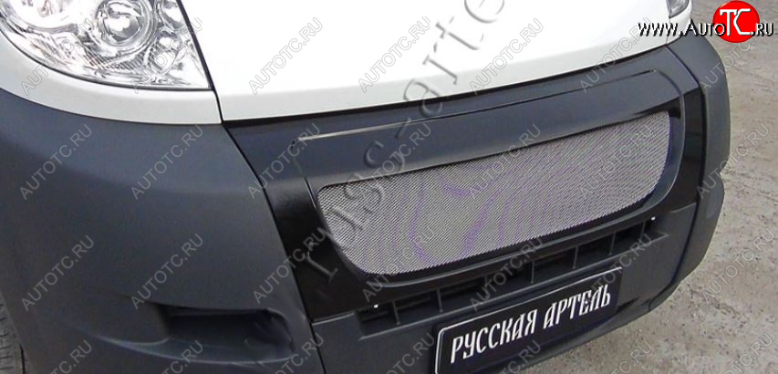 5 499 р. Решетка радиатора RA (с металлической сеткой)  CITROEN Jumper  250 (2006-2014) (Глянец под окраску, Неокрашенная)  с доставкой в г. Кемерово