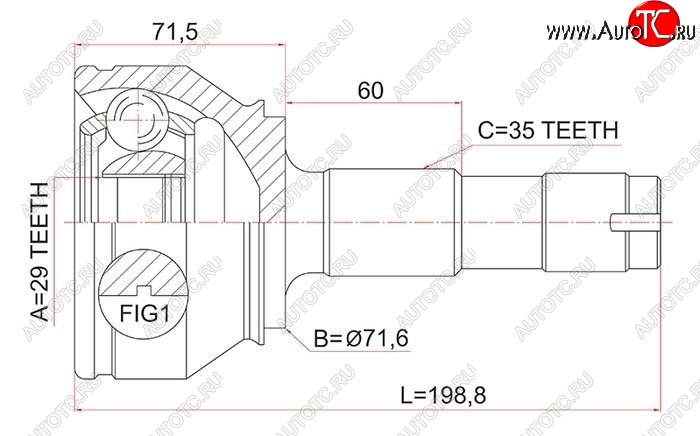 2 399 р. ШРУС SAT (наружный)  CITROEN Jumper  250 (2006-2014), Fiat Ducato  250 (2006-2014), Peugeot Boxer  250 (2006-2014)  с доставкой в г. Кемерово