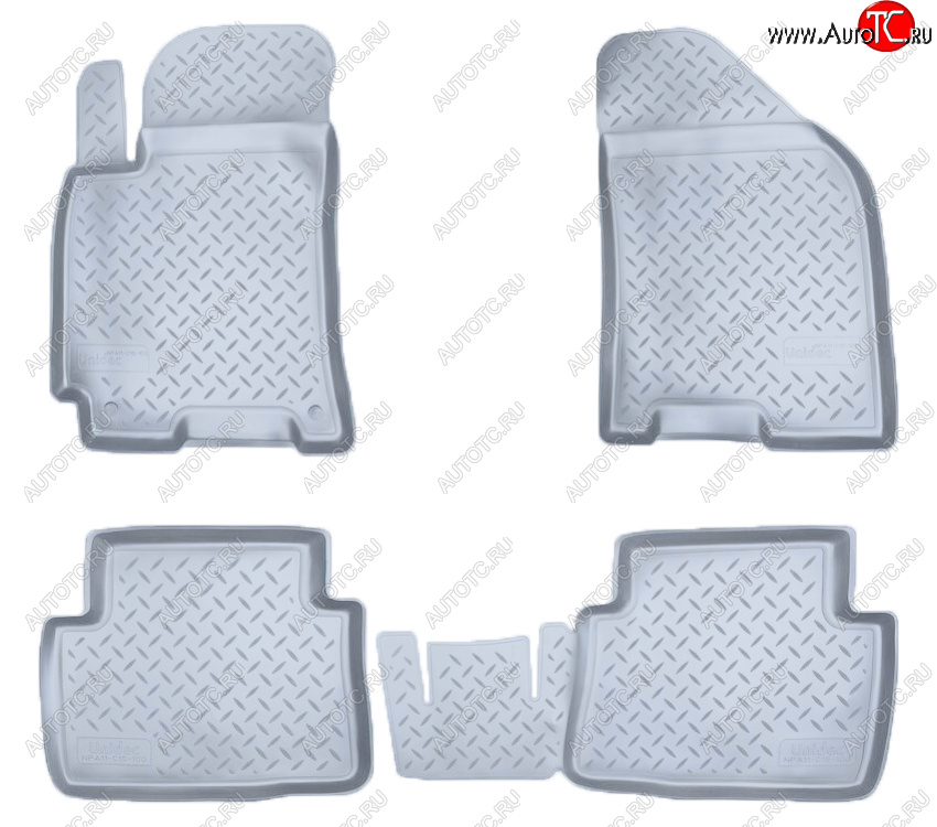 2 899 р. Коврики салона Norplast Unidec  Daewoo Gentra ( KLAS) (2012-2025) седан (Цвет: серый)  с доставкой в г. Кемерово