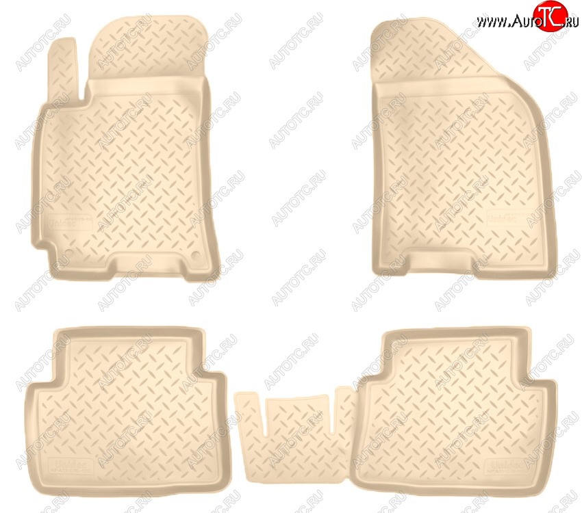 2 899 р. Коврики салона Norplast Unidec  Daewoo Gentra ( KLAS) (2012-2025) седан (Цвет: бежевый)  с доставкой в г. Кемерово