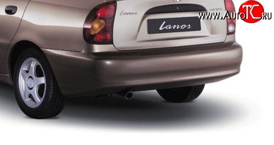 4 749 р. Задний бампер Стандартный (Тайвань) Daewoo Lanos T100 дорестайлинг, седан (1997-2002) (Окрашенный)  с доставкой в г. Кемерово