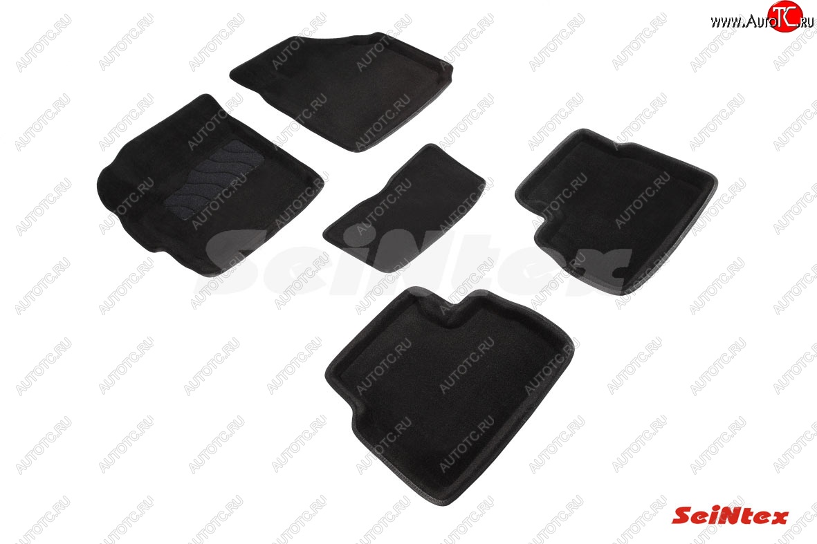 4 999 р. Комплект 3D ковриков в салон (ворсовые / чёрные) Seintex  Daewoo Matiz ( M100,  M150) (1998-2016) дорестайлинг, рестайлинг  с доставкой в г. Кемерово