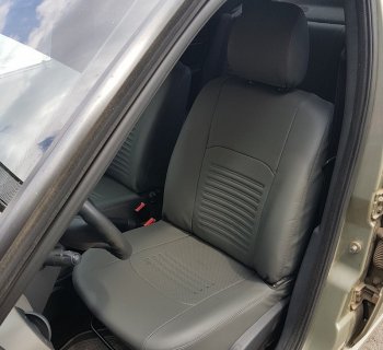 9 449 р. Чехлы для сидений Lord Autofashion Турин (экокожа) Daewoo Matiz M100 дорестайлинг (1998-2000) (Серый, вставка Серая)  с доставкой в г. Кемерово. Увеличить фотографию 4