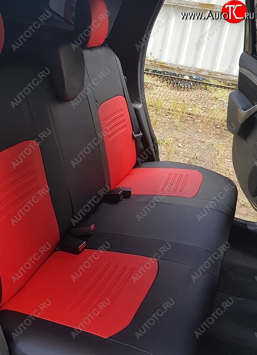 6 799 р. Чехлы для сидений Lord Autofashion Турин (экокожа) Daewoo Matiz M100 дорестайлинг (1998-2000) (Чёрный, вставка красная)  с доставкой в г. Кемерово