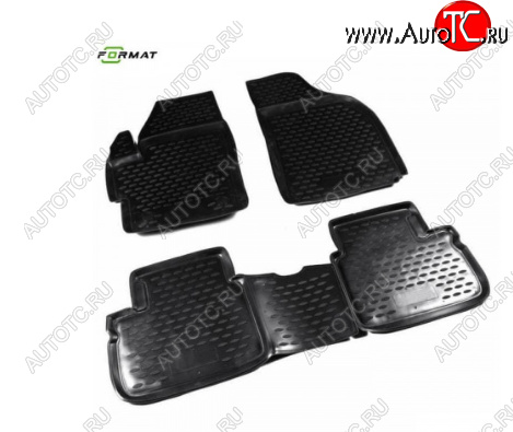 5 399 р. Комплект 3D ковриков салона на Format (повышенная износостойкость). Daewoo Matiz M150 рестайлинг (2000-2016)  с доставкой в г. Кемерово
