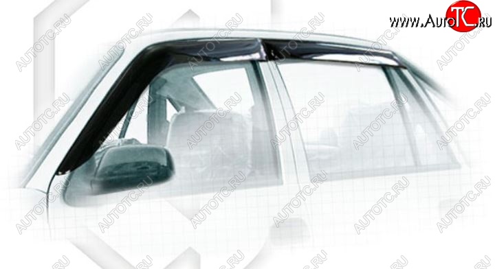 2 799 р. Дефлектора окон CA-Plastiс Daewoo Nexia рестайлинг (2008-2015) (Classic полупрозрачный, Без хром.молдинга)  с доставкой в г. Кемерово