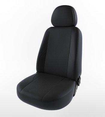Чехлы для сидений Lord Autofashion Вегас (экокожа) Daewoo Nexia рестайлинг (2008-2015) (Черный, вставка черная)