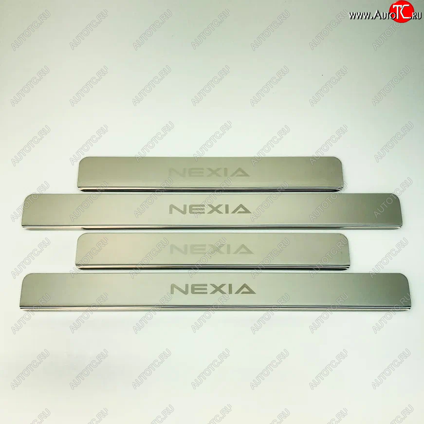2 179 р. Накладки порожков салона INOX Daewoo Nexia рестайлинг (2008-2015) (Нержавеющая сталь)  с доставкой в г. Кемерово