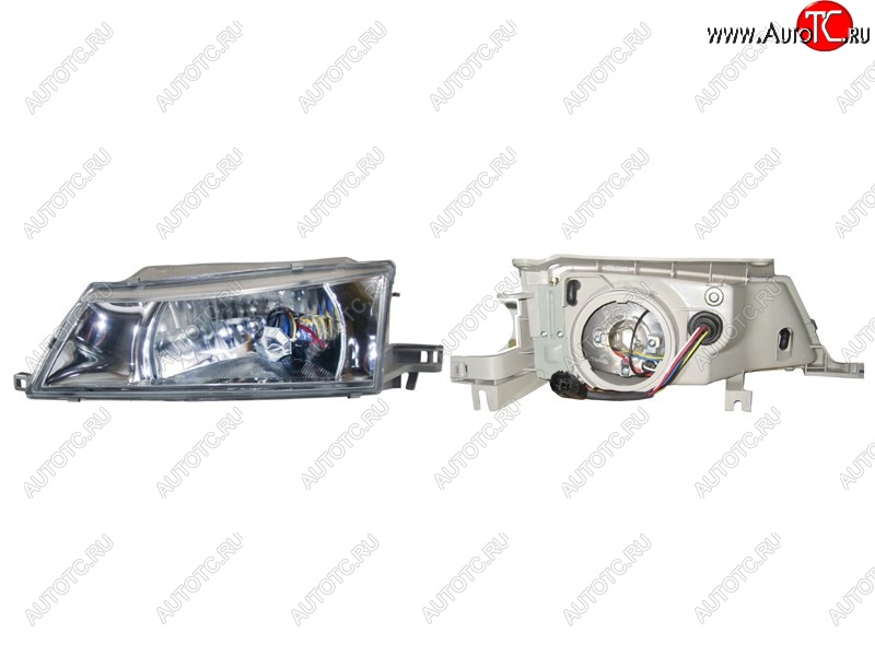 2 989 р. Левая передняя фара SAT (хрусталь) Daewoo Nexia дорестайлинг (1995-2008)  с доставкой в г. Кемерово