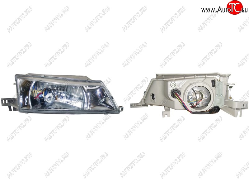 2 989 р. Правая передняя фара SAT (хрусталь) Daewoo Nexia дорестайлинг (1995-2008)  с доставкой в г. Кемерово