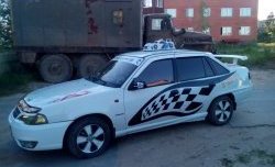 3 169 р. Высокий универсальный спойлер Кураж KIA Clarus K9A седан дорестайлинг (1996-1998) (Без места под стоп сигнал, Неокрашенный)  с доставкой в г. Кемерово. Увеличить фотографию 5