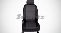 6 999 р. Чехлы для сидений (с подголовниками) SeiNtex (экокожа, серый цвет)  Daewoo Nexia  рестайлинг (2008-2015)  с доставкой в г. Кемерово. Увеличить фотографию 2