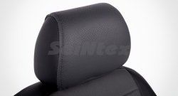 6 999 р. Чехлы для сидений (с подголовниками) SeiNtex (экокожа, серый цвет)  Daewoo Nexia  рестайлинг (2008-2015)  с доставкой в г. Кемерово. Увеличить фотографию 3