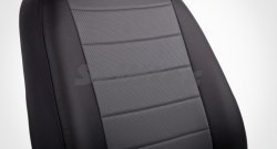 6 999 р. Чехлы для сидений (с подголовниками) SeiNtex (экокожа, серый цвет)  Daewoo Nexia  рестайлинг (2008-2015)  с доставкой в г. Кемерово. Увеличить фотографию 4