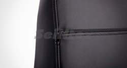 6 999 р. Чехлы для сидений (с подголовниками) SeiNtex (экокожа, серый цвет)  Daewoo Nexia  рестайлинг (2008-2015)  с доставкой в г. Кемерово. Увеличить фотографию 6