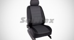 Чехлы для сидений (с подголовниками) SeiNtex (экокожа, серый цвет) Daewoo Nexia  рестайлинг (2008-2015)