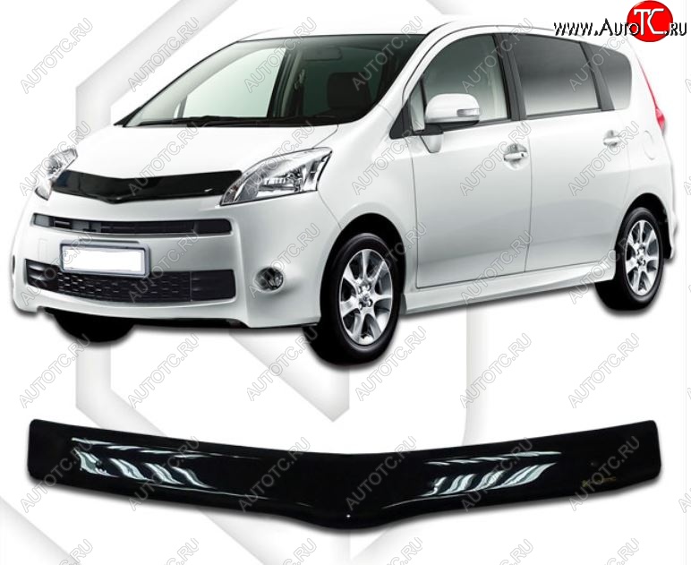 1 899 р. Дефлектор капота (M600S, M601S, M610S) CA-Plastiс Daihatsu Boon Luminas M500 минивэн (2008-2012) (Classic черный, Без надписи)  с доставкой в г. Кемерово