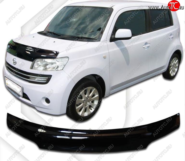 2 199 р. Дефлектор капота (M401S, M402S, M411S) CA-Plastic  Daihatsu Coo (2005-2012) (Classic черный, Без надписи)  с доставкой в г. Кемерово