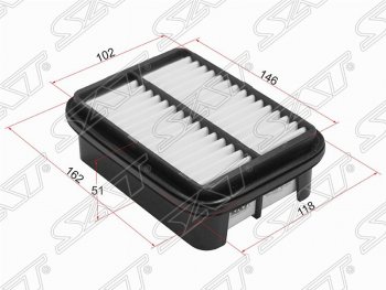 Фильтр воздушный двигателя SAT (162х118х51 mm) Daihatsu Terios ( J100,  J102,J122) (1997-2005) дорестайлинг, рестайлинг