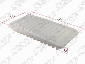 Фильтр воздушный двигателя SAT (1.3l, 246х142х43 mm) Daihatsu Terios ( J100,  J102,J122) (1997-2005), Toyota Cami  J100 (1999-2006)