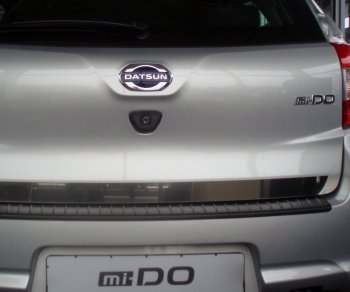 1 189 р. Защитная накладка заднего бампера АртФорм Datsun mi-DO хэтчбэк (2014-2021)  с доставкой в г. Кемерово. Увеличить фотографию 1