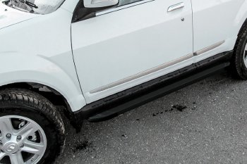 Пороги алюминиевые Slitkoff Derways Hower Н3 (2017-2019) (Optima Black )