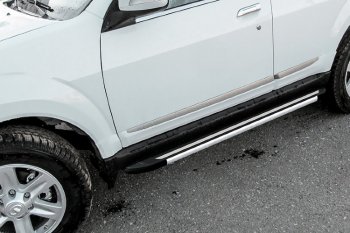 11 299 р. Пороги алюминиевые Slitkoff  Derways Hower Н3 (2017-2019) (Luxe Black)  с доставкой в г. Кемерово. Увеличить фотографию 2