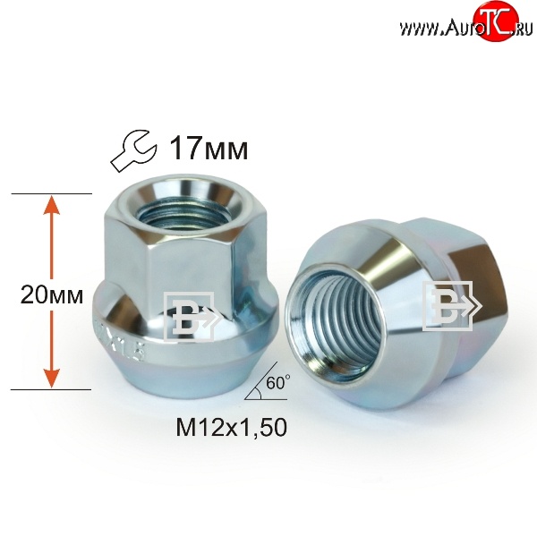 59 р. Колёсная гайка Вектор M12 1.5    с доставкой в г. Кемерово