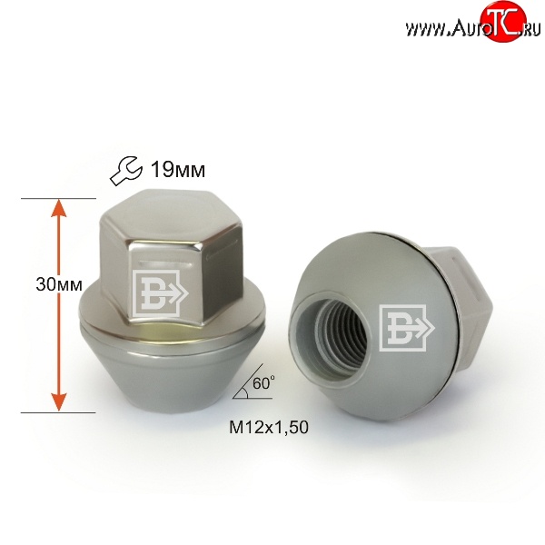 269 р. Колёсная гайка Вектор M12 1.5    с доставкой в г. Кемерово
