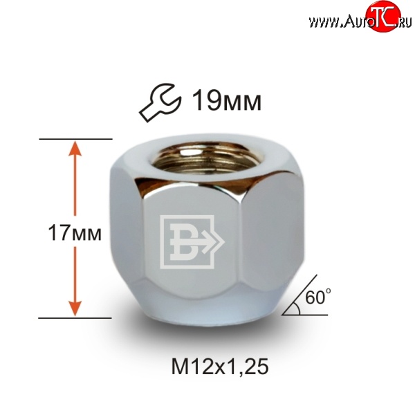 34 р. Колёсная гайка Вектор M12 1.25 Лада 2112 купе (2002-2009)