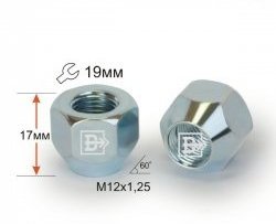 Колёсная гайка Вектор M12 1.25 