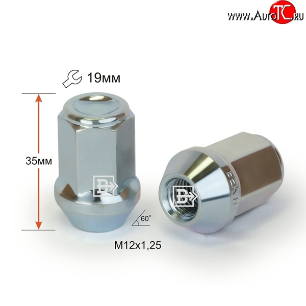 34 р. Колёсная гайка Вектор M12 1.25    с доставкой в г. Кемерово