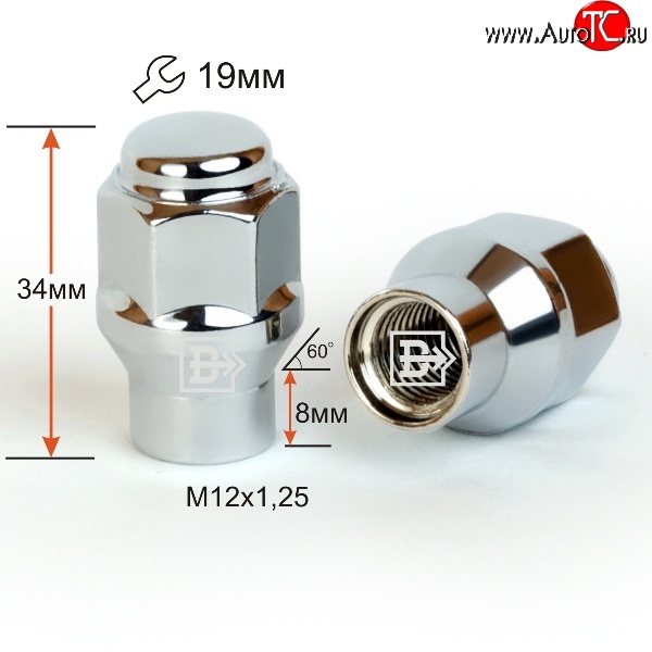 96 р. Колёсная гайка Вектор M12 1.25    с доставкой в г. Кемерово