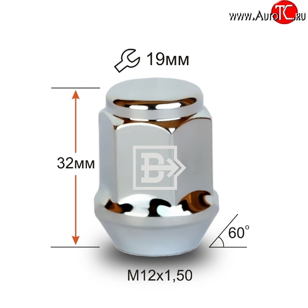73 р. Колёсная гайка Вектор M12 1.5    с доставкой в г. Кемерово