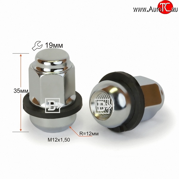 161 р. Колёсная гайка Вектор M12 1.5    с доставкой в г. Кемерово