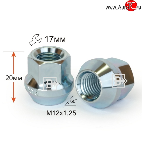 59 р. Колёсная гайка Вектор M12 1.25    с доставкой в г. Кемерово
