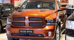 749 р. Реснички на фары RA Dodge Ram DJ, DS (2008-2012) (Неокрашенные)  с доставкой в г. Кемерово. Увеличить фотографию 3