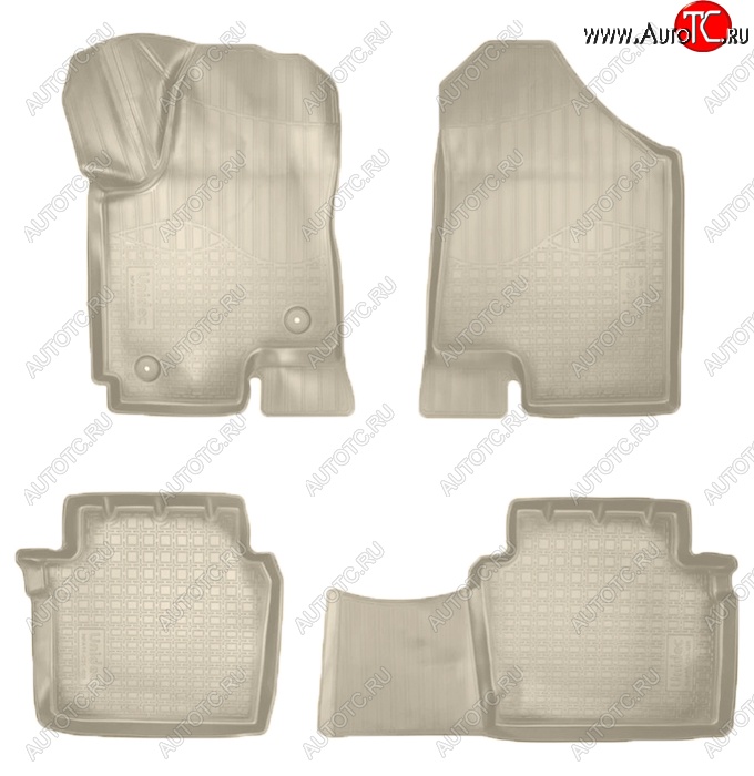 2 759 р. Коврики салонные Noplast (3D)  Dong Feng 580  1 (2018-2025) рестайлинг (Бежевые)  с доставкой в г. Кемерово