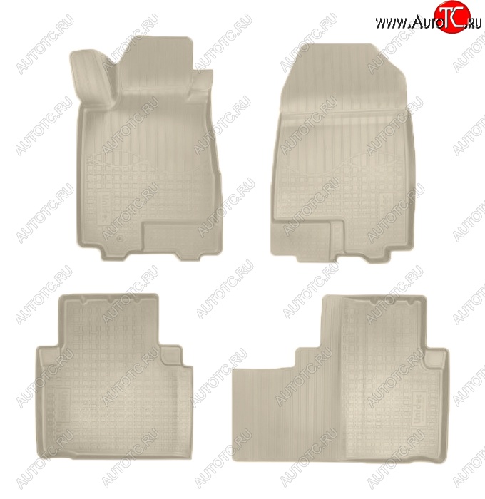 2 759 р. Коврики салонные Noplast (3D)  Dong Feng AX7 (2014-2017) (Бежевые)  с доставкой в г. Кемерово