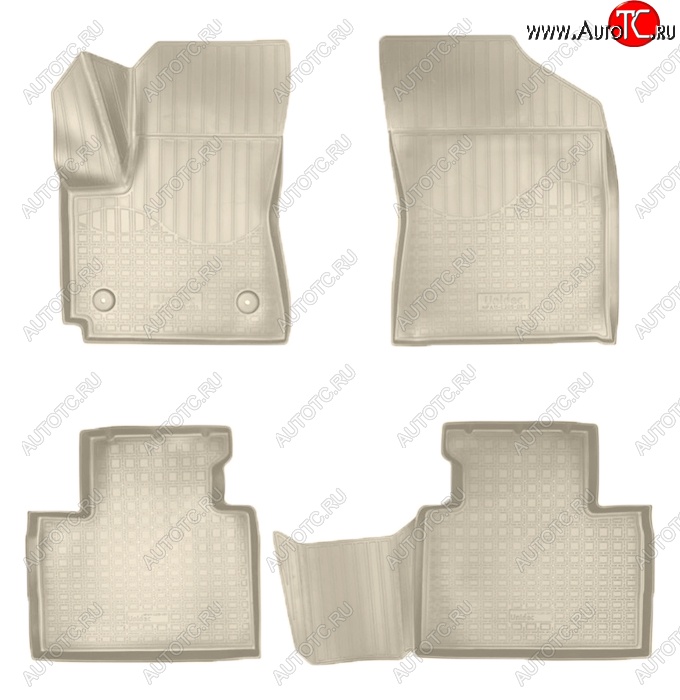 3 199 р. Коврики салонные Noplast (3D)  FAW Besturn X40  D181 (2016-2022) (Бежевые)  с доставкой в г. Кемерово