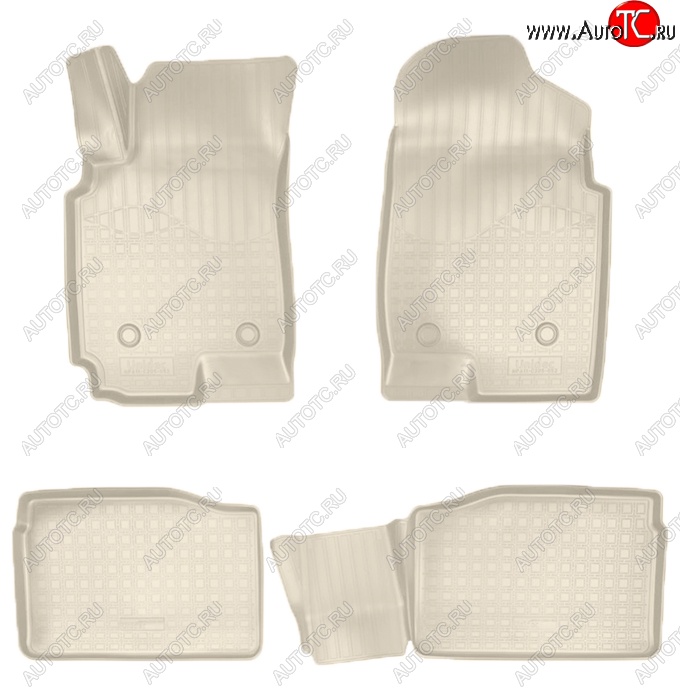 3 399 р. Коврики салонные Noplast (3D)  FAW Besturn X80 (2014-2021) дорестайлинг, рестайлинг (Бежевые)  с доставкой в г. Кемерово